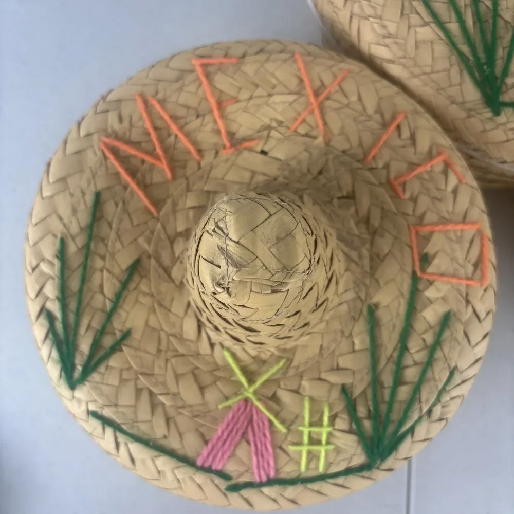 Sombrero Nesting Baskets set of 3 Hand Woven Storage